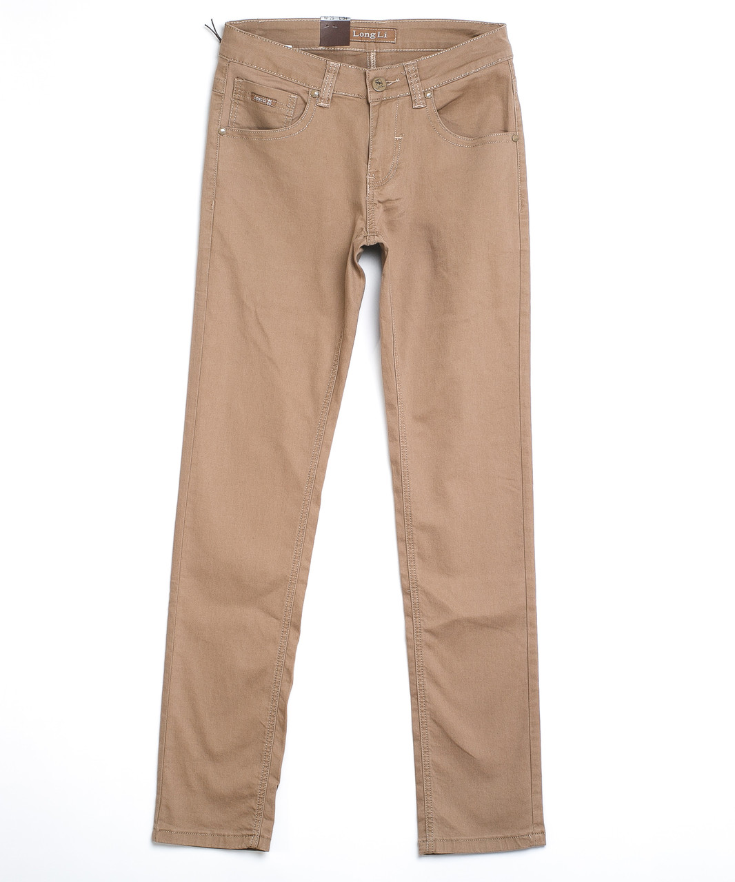 Бежевые мужские брюки 0458 (29-38, 8 ед.) Лонг Ли - фото 1 - id-p4542525