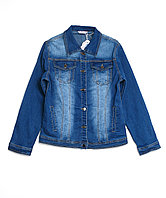 Женская джинсовая куртка 07679 (XL-5XL батал, 6 ед.) Гоурд