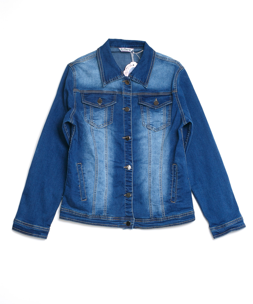 Женская джинсовая куртка 07679 (XL-5XL батал, 6 ед.) Гоурд - фото 1 - id-p4542542