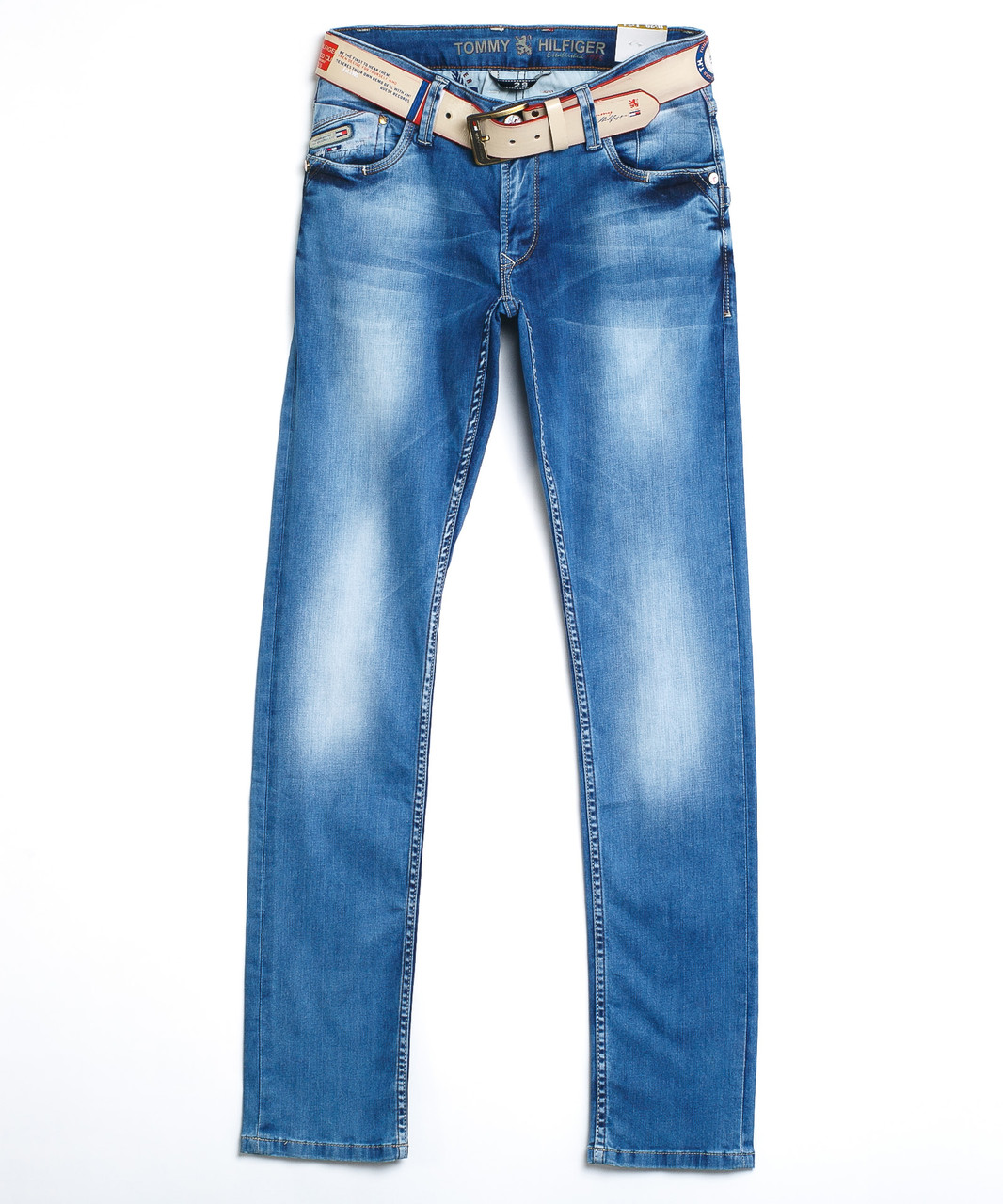 Зауженные мужские джинсы 001-1512 (29-36, 7 ед.) Бренд (Копия) - фото 1 - id-p4542732