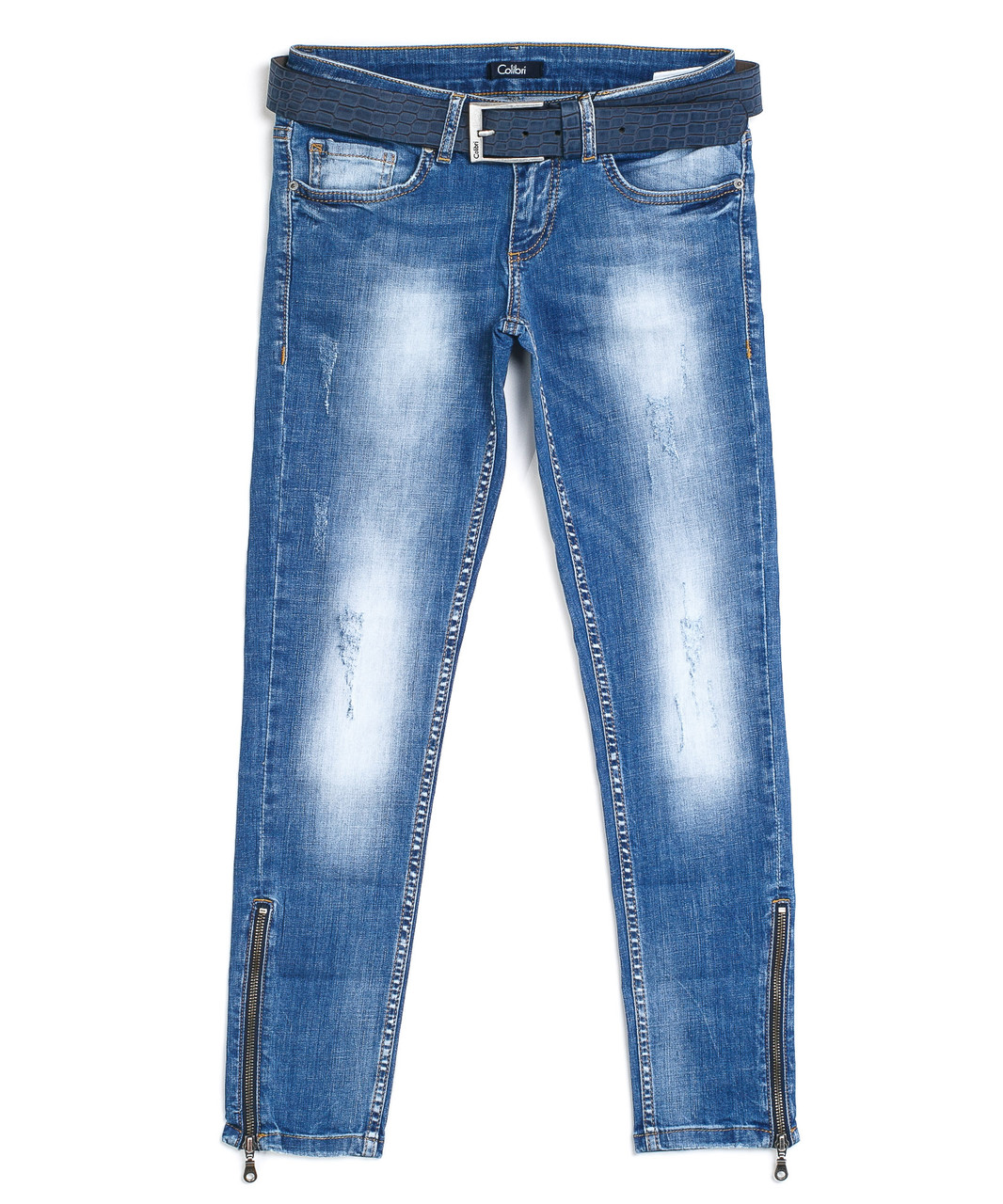 Женские джинсы со змейками 9052-506 (25-30, 6 ед.) Колибри - фото 1 - id-p4542785