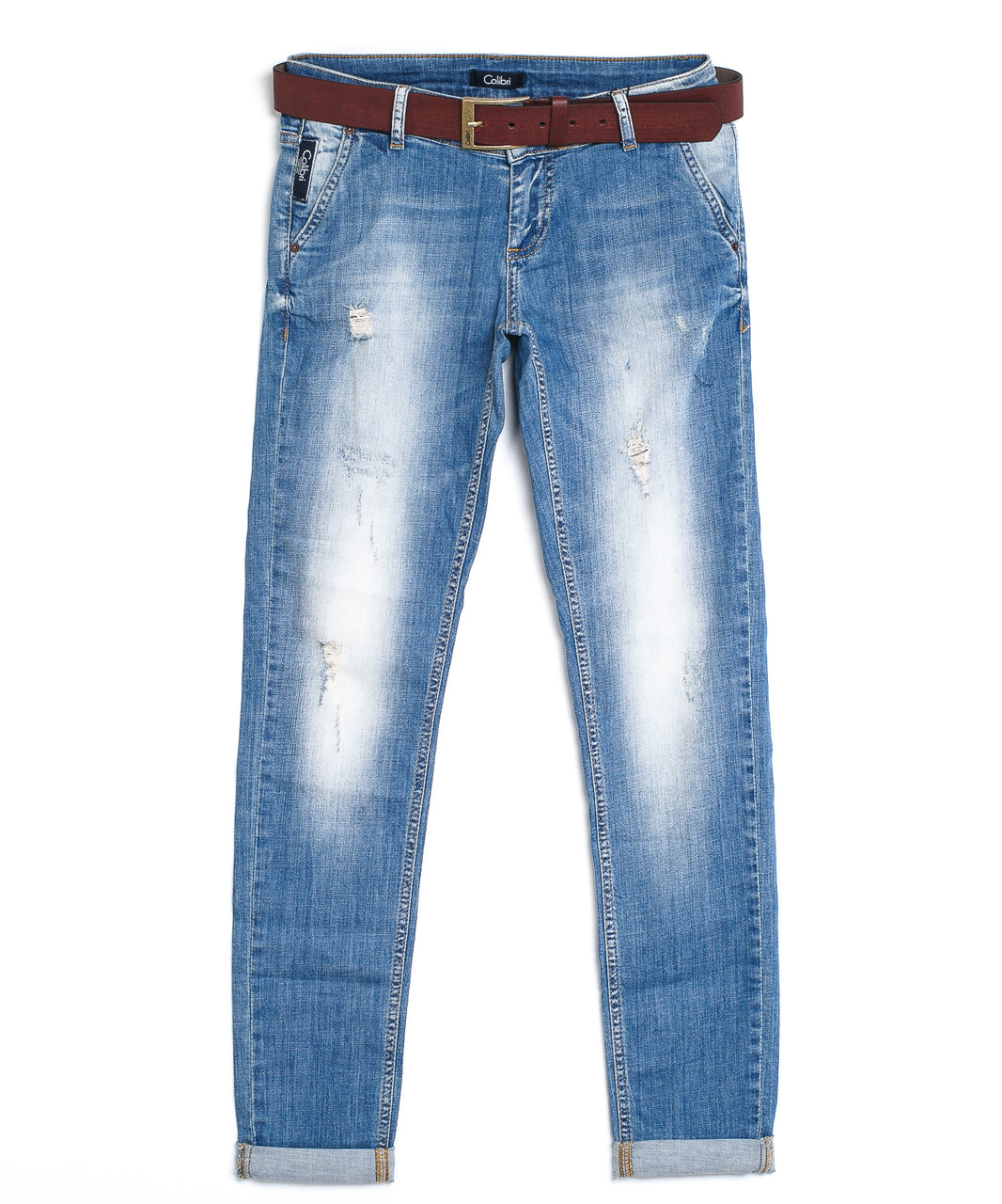 Женские джинсы на манжете 5185 ( 26-30, 6 ед.) Колибри - фото 1 - id-p4564700
