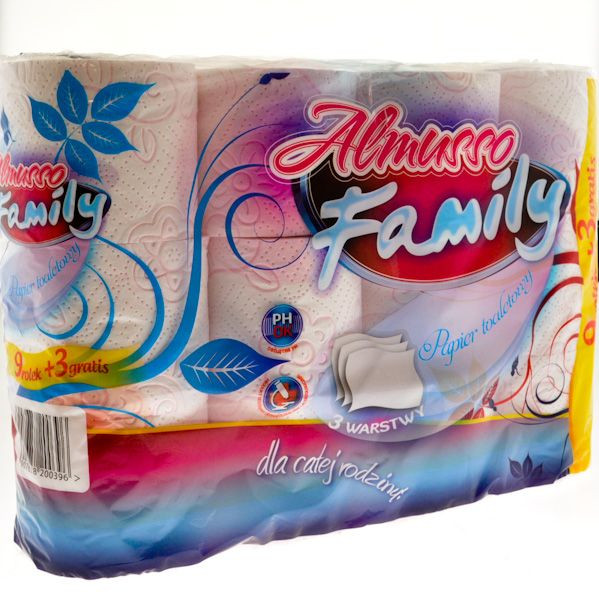 Туалетная бумага "Family" 12 штук/упаковка - фото 1 - id-p4574606