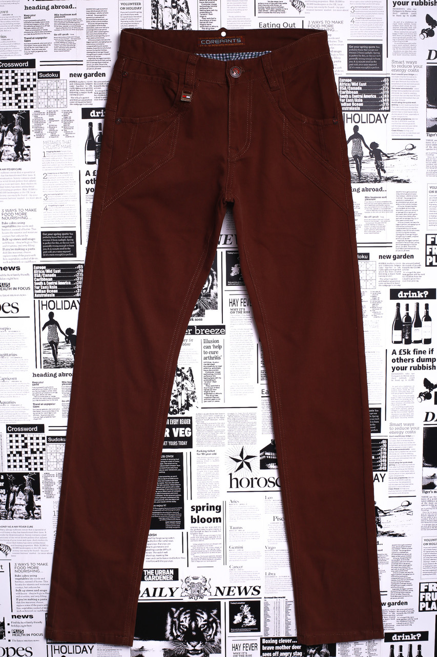 Коричневые брюки юниор 8013 (8 ед. 27-34) Corepants - фото 1 - id-p4574913