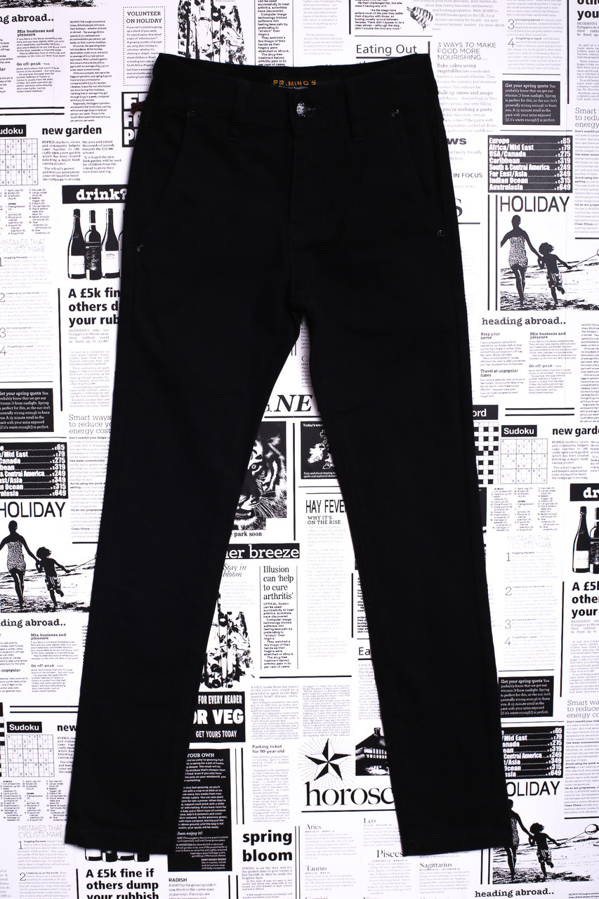 Чёрные подростковые брюки 6417 (7 ед. 24-30) Pr.Minos - фото 1 - id-p4574916