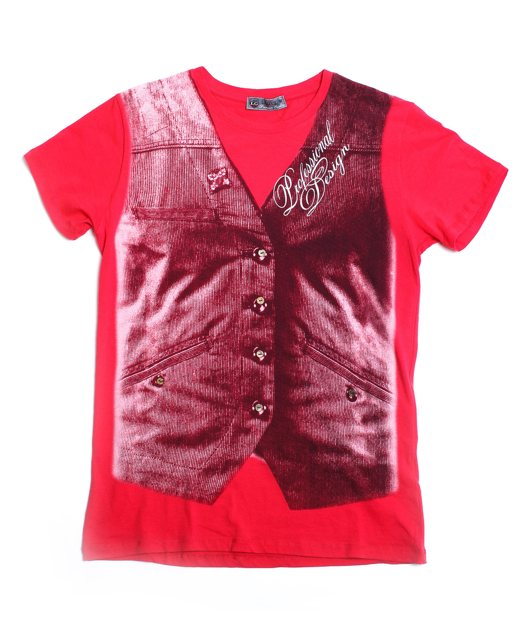 Мужская красная футболка (M-2XL, 4 ед.) ЛГ клаб - фото 1 - id-p4575012