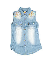 Женская джинсовая рубашка 0613-1 (XS, S, S, M, M, L, 6 ед.) Мисс Кури