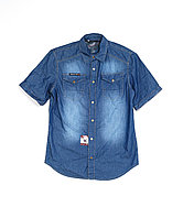 Мужская джинсовая рубашка 0003-06 (S-XL, 6 ед.) Рейсинг Кар