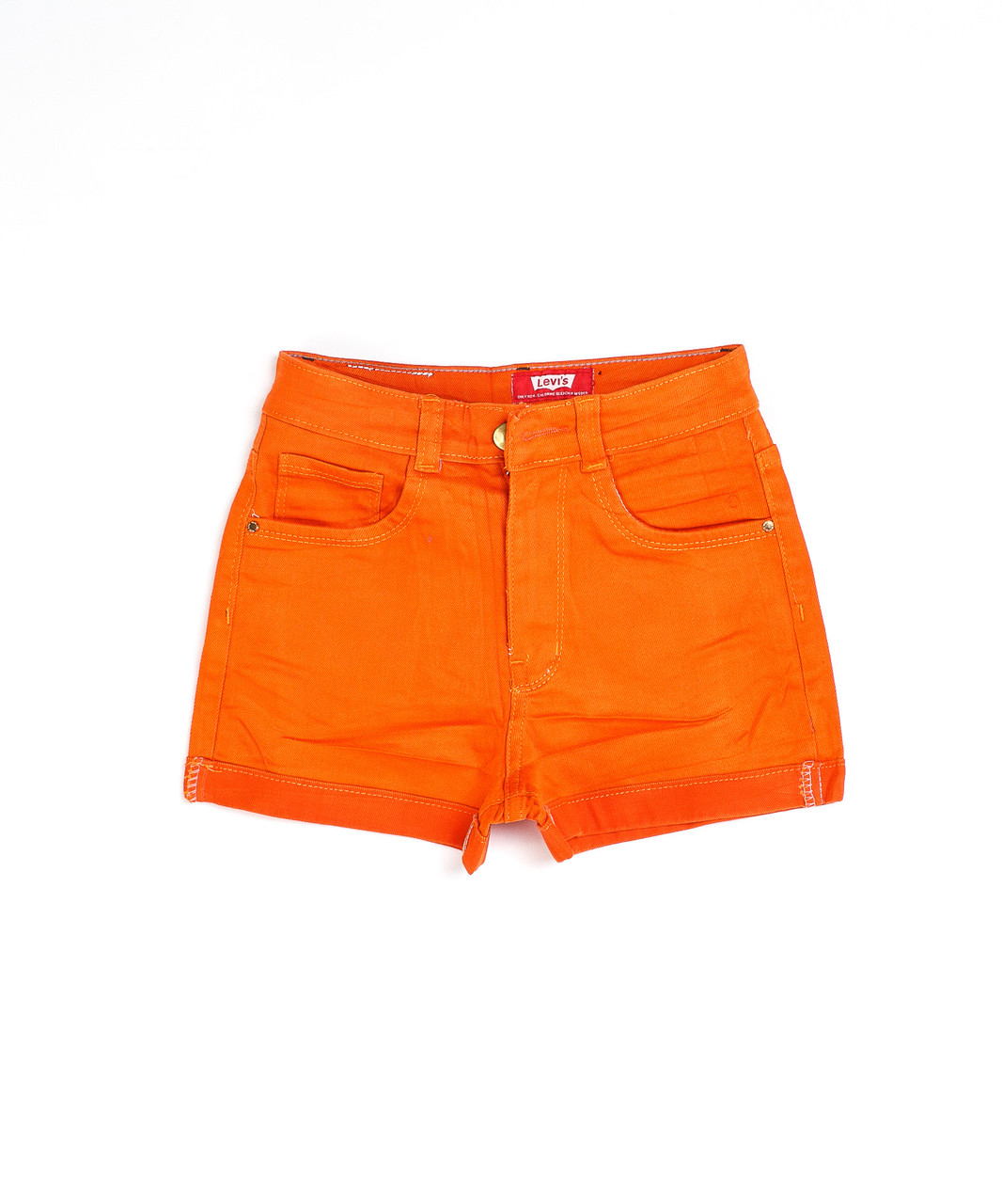 Оранжевые женские шорты 0002 (25-30, 6 ед.) Бренд (Копия) - фото 1 - id-p4669156
