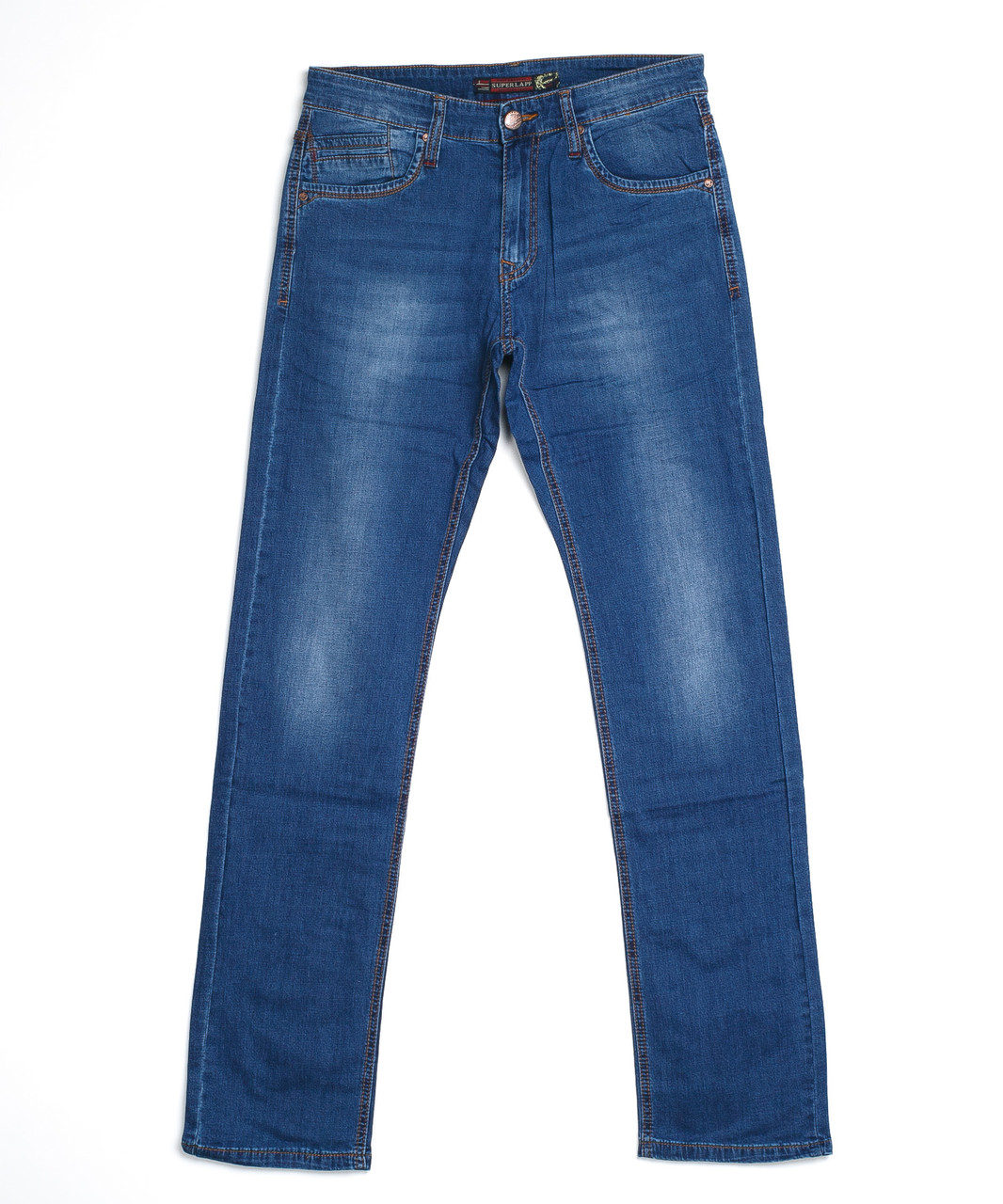 Зауженные мужские джинсы 40807 (30-38, 8 ед.) Суперлап - фото 1 - id-p4671085