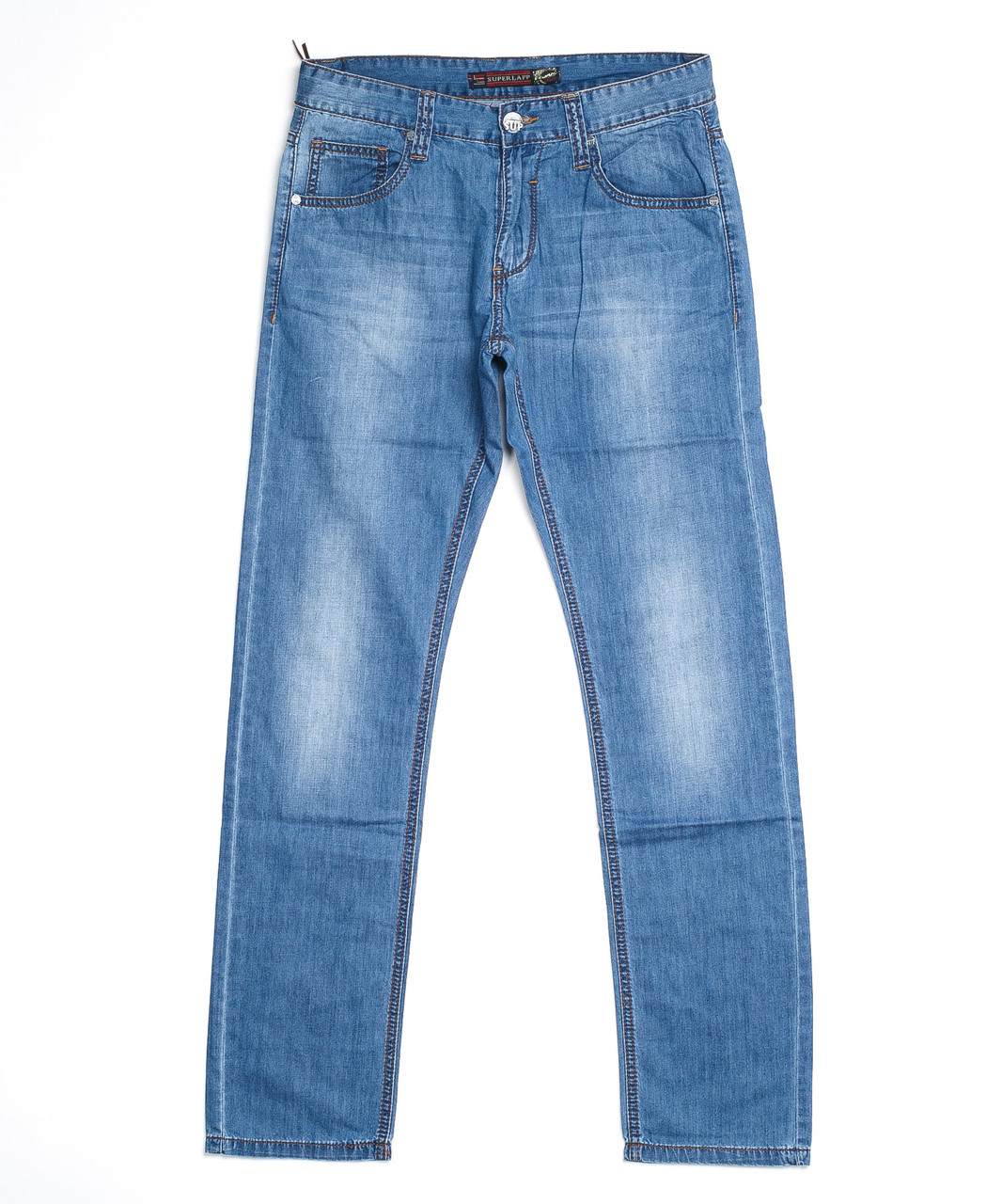 Зауженные мужские джинсы 40238 (29-36, 8 ед.) Суперлап - фото 1 - id-p4671087