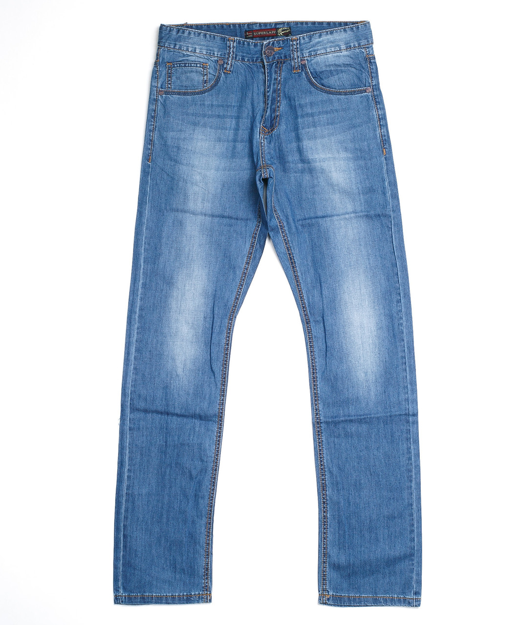 Зауженные мужские джинсы 40237 (29-38, 8 ед.) Суперлап - фото 1 - id-p4671089