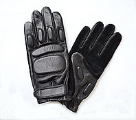 Перчатки тактические кожаные черные