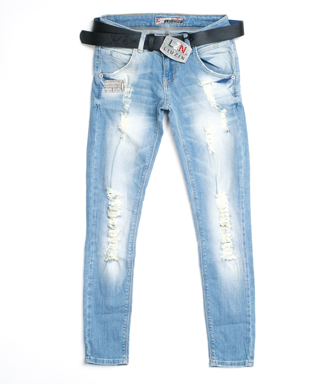 Женские синие джинсы 3576 (26-30, 6 ед.) Лиузин - фото 1 - id-p4672938