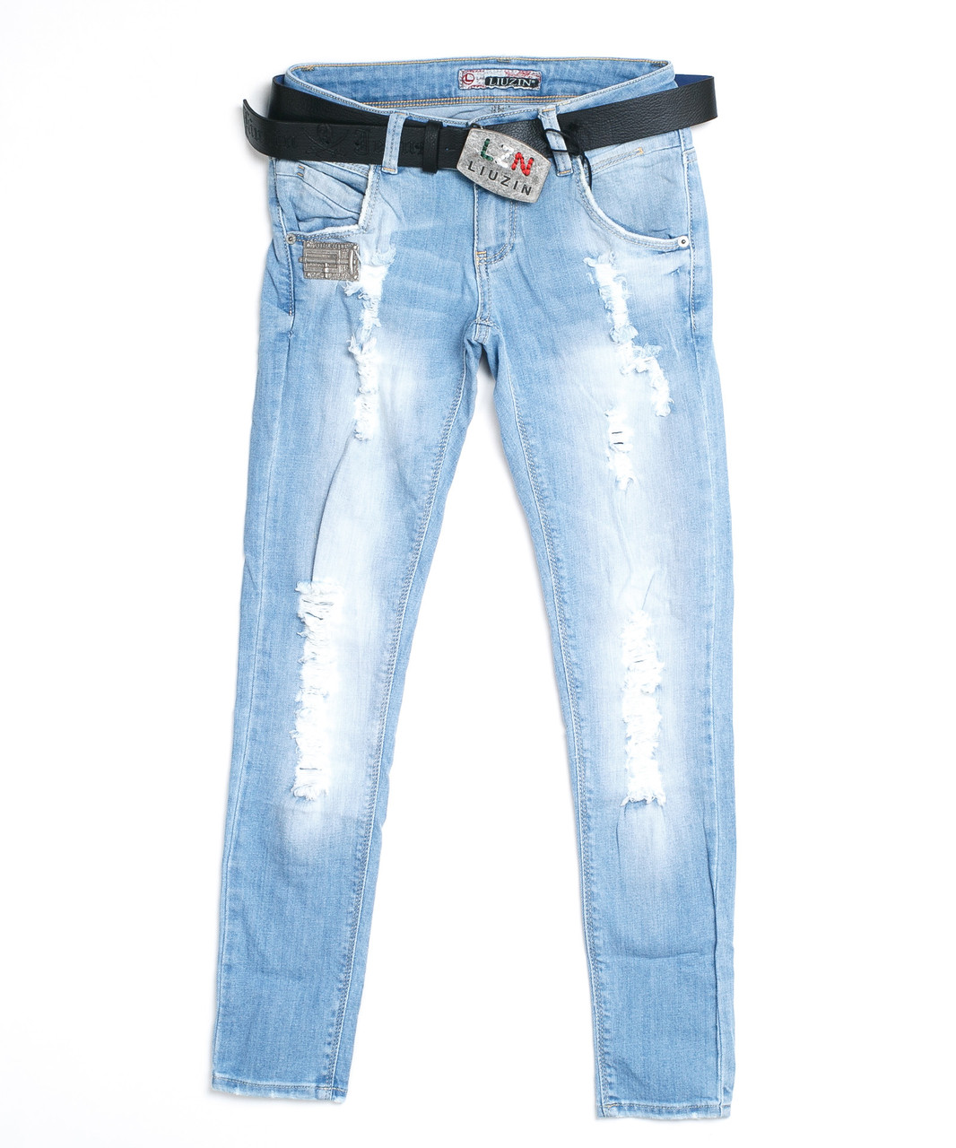 Женские голубые джинсы 3576 (26-30, 6 ед.) Лиузин - фото 1 - id-p4672939