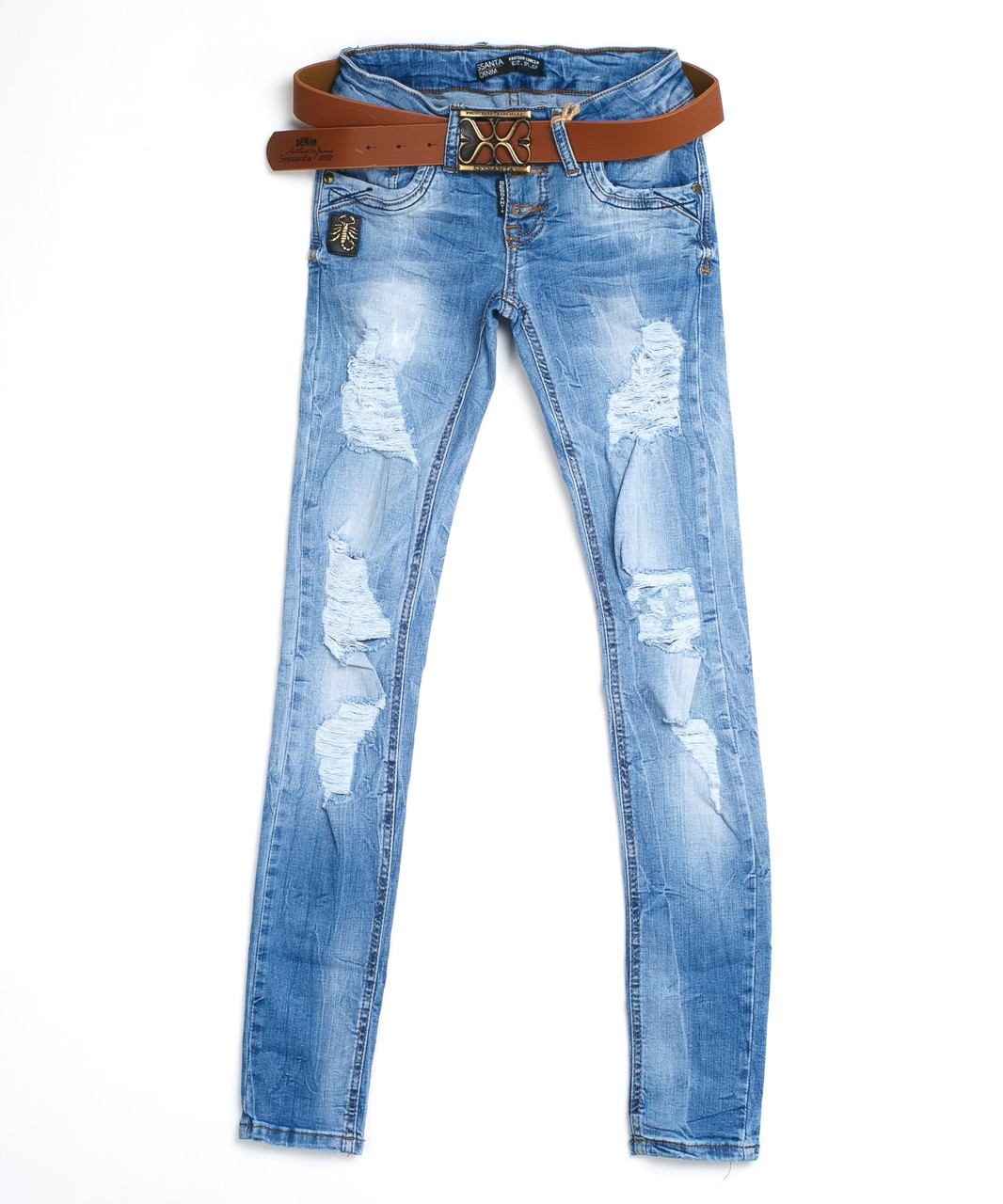 Рваные женские джинсы 3884 (26-30, 6 ед.) Сесанта - фото 1 - id-p4672941
