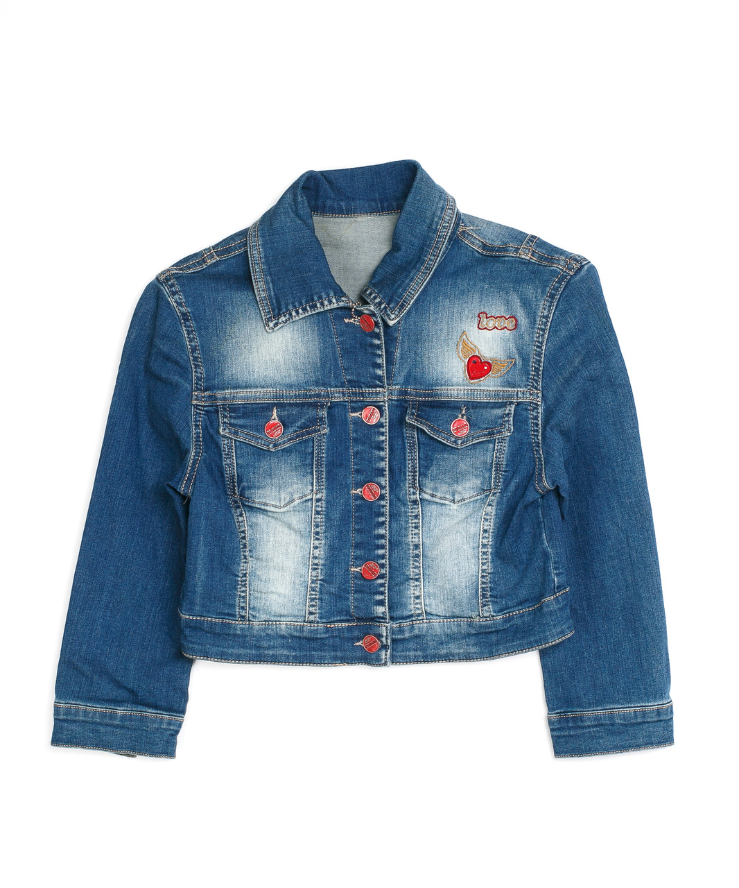 Женская джинсовая куртка 6216-BM ( L-3XL полубатал, 4 ед.) Кракпот - фото 1 - id-p4674031