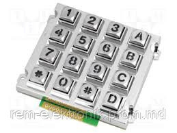 KB1607-MNS-WP Клавіатура 4х4, цифровая, металлическая, водозащищённая - фото 1 - id-p4674388