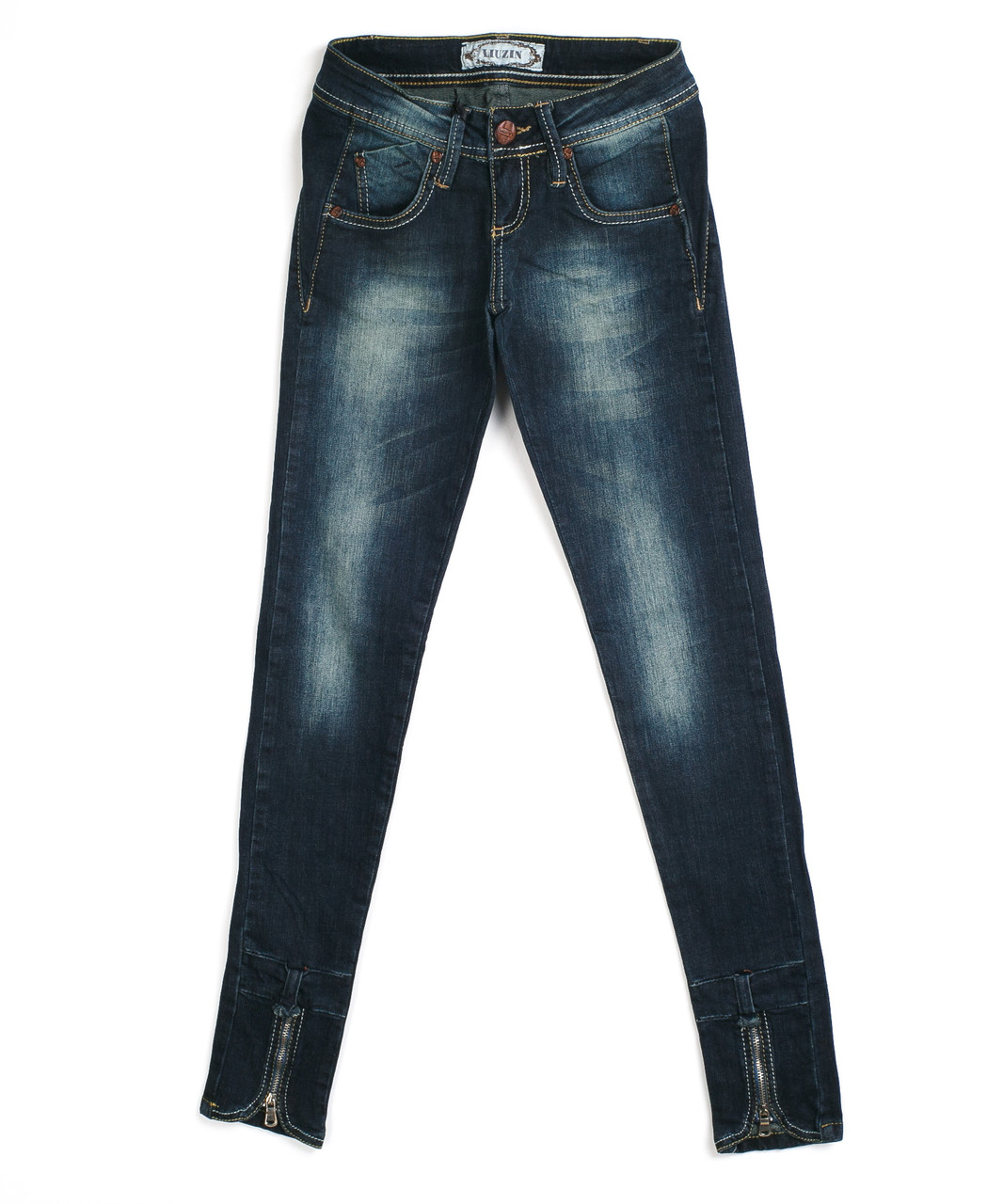 Женские джинсы со змейками 0464 (26-30, 6 ед.) Лиузин - фото 1 - id-p4674468