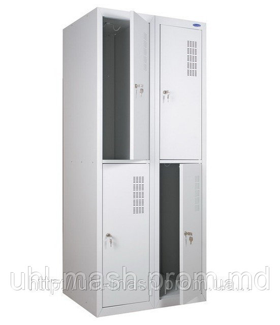 Шкаф одежный металлический ШОМ-400/2-4 - фото 1 - id-p4026410