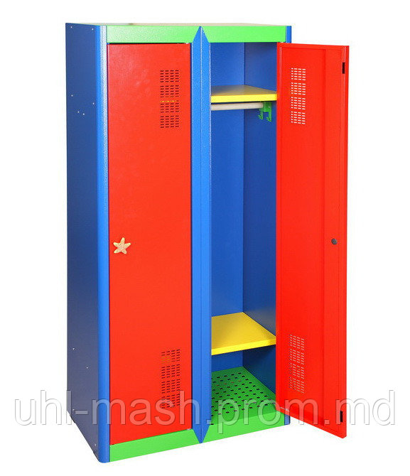 Детский шкафчик для раздевалок 2 секции, ШОД-300/2 - фото 1 - id-p4091871