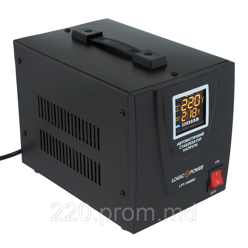 Cтабилизатор напряжения LogicPower LPT-1500RD BLACK - фото 1 - id-p4706100