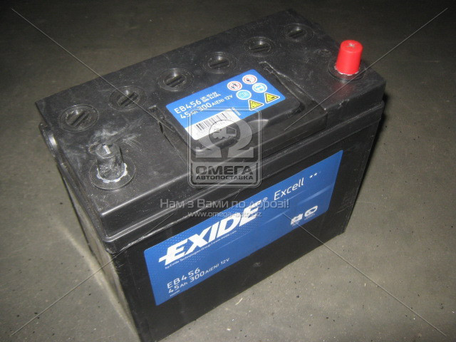 Аккумулятор Exide EXCELL 45Ah R+ EN300 Asia (тонк.клемы) - фото 1 - id-p4754005
