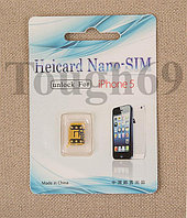 Heicard Nano SIM разблокировка unlock для iPhone 5. Купить Heicard