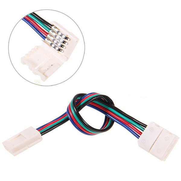 Dilux - Соединительный кабель с коннекторами для светодиодной ленты RGB SMD 5050 RGB 4pin (2 jack) - фото 1 - id-p4773064