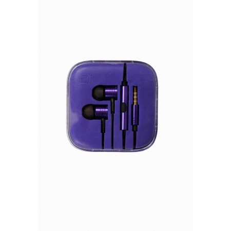 Наушники гарнитура Xiaomi earphones Piston v2 Фиолетовый, Проводные, Силикон - фото 1 - id-p4773215