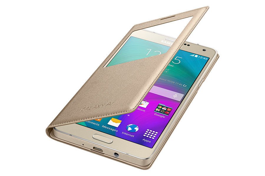 Чехол - книжка S View Cover Samsung Galaxy A7 A700 Золотистый - фото 1 - id-p4773343