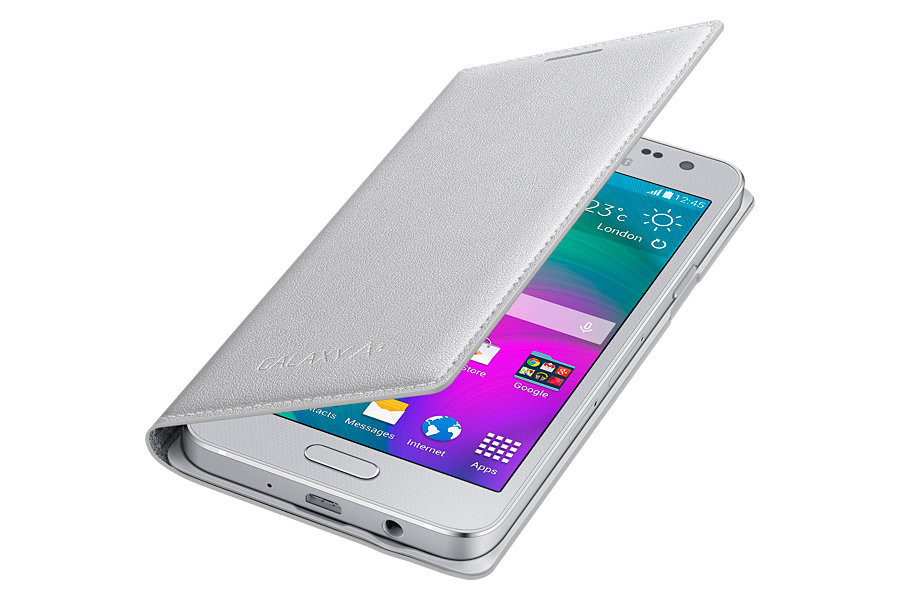 Чехол - книжка Flip Cover Samsung Galaxy A3 A300Н Светло-серый - фото 1 - id-p4773353