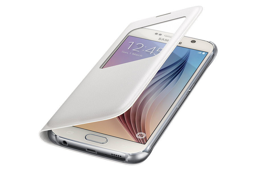 Чехол - книжка S View Cover Samsung Galaxy S6 G920 Белый - фото 1 - id-p4773355