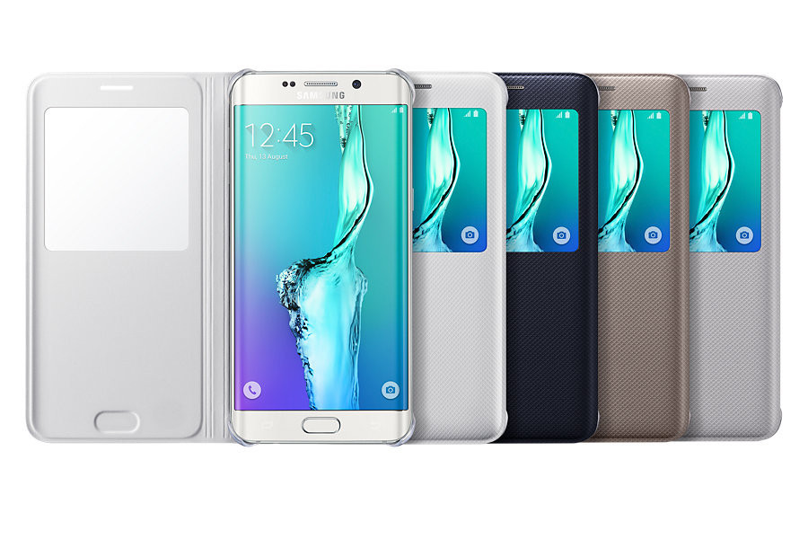Чехол - книжка S View Cover Samsung Galaxy S6 edge+ G928F Белый - фото 1 - id-p4773361