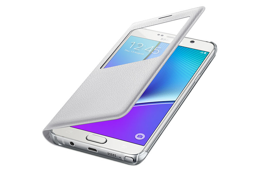Чехол - книжка S View Cover Samsung Galaxy Note 5 N920C Белый - фото 1 - id-p4773366