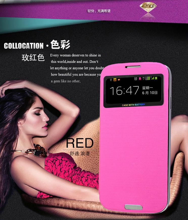Dilux - Чехол-книжка аккумулятор KEVA для Samsung Galaxy S4 I9500 2400mAh Розовый - фото 1 - id-p4774739