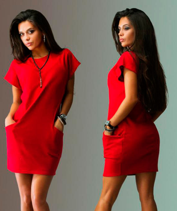 Супер Цена!! Платье "Calvin Klein" красное - фото 1 - id-p4776319
