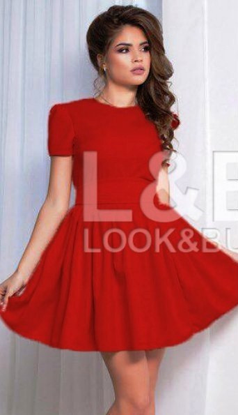 Платье "FLOWER" красное - фото 1 - id-p4776537