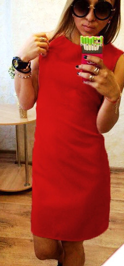 Платье "Футляр" красное - фото 1 - id-p4776541