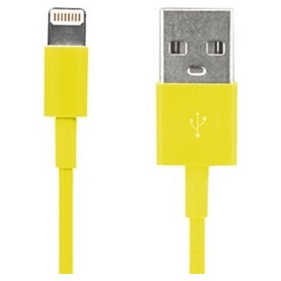 Кабель USB Lightning iPhone 5, 5S, 6, 6S, 6+ 1 метр Желтый - фото 1 - id-p4773856