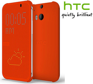 Чехол - книжка Dot View для HTC One E8 Красный - фото 1 - id-p4775102
