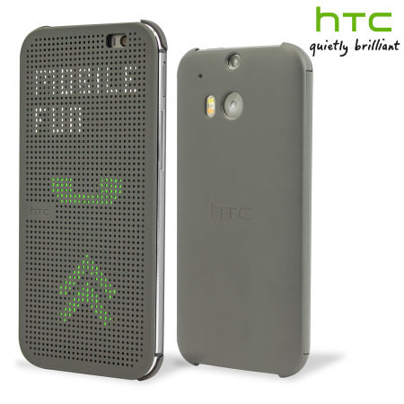 Чехол - книжка Dot View для HTC One E8 Серый - фото 1 - id-p4775104
