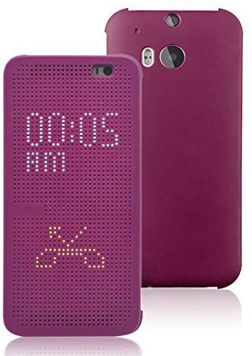 Чехол - книжка Dot View для HTC One E8 Фиолетовый - фото 1 - id-p4774434