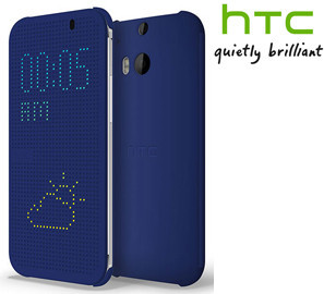 Чехол - книжка Dot View для HTC One E8 Синий - фото 1 - id-p4775103