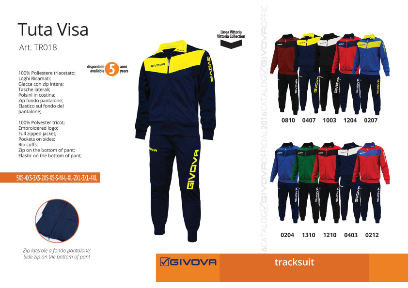 Спортивный костюм VISA Givova (Italia) - фото 1 - id-p4823259