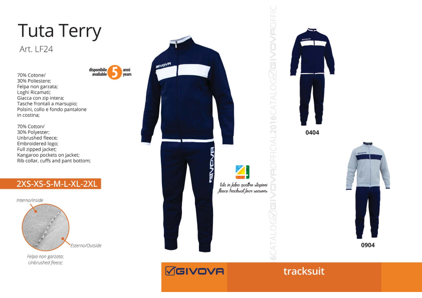 Спортивный костюм TERRY Givova (Italia) - фото 1 - id-p4823265