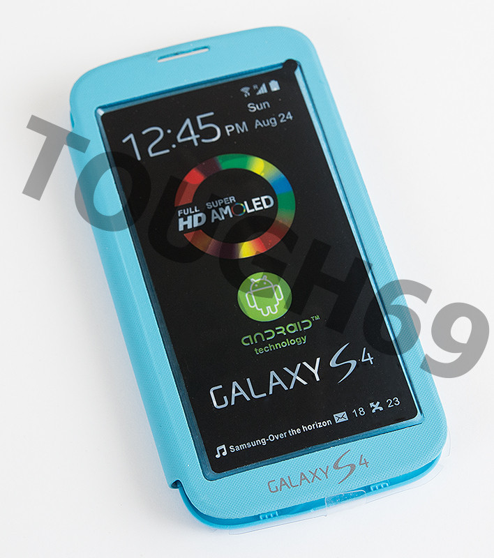 Чехол - книжка Samsung GALAXY S4 i9500 S View Cover Голубой - фото 1 - id-p4823377