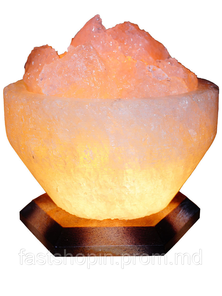 Соляная лампа Чаша огня 5-6 кг - фото 1 - id-p4833917