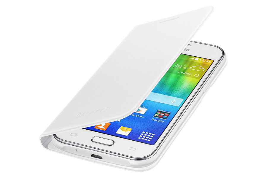Чехол - книжка Flip Wallet Samsung Galaxy J1 SM-J120F Белый - фото 1 - id-p4833945