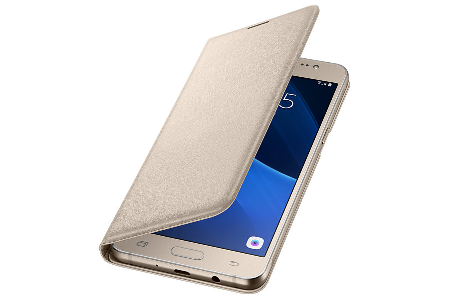 Чехол - книжка Flip Wallet Samsung Galaxy J5 SM-J500 Золотистый - фото 1 - id-p4833949